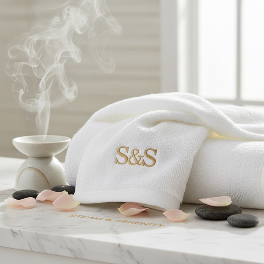 Face Towel with Gold Logo