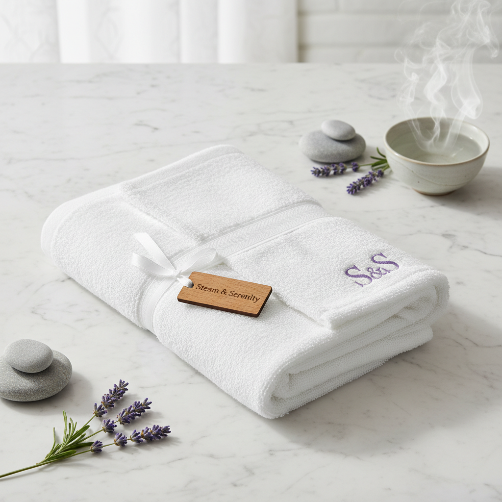 Face Towel with Lavender Logo